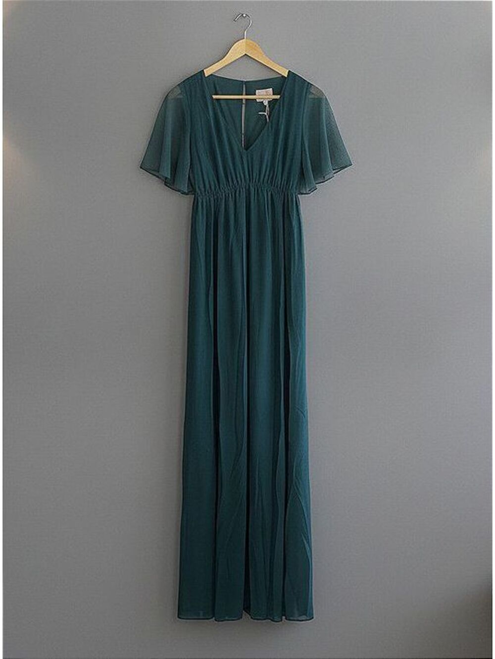 NWT - Show Me Your Mumu Empire Dress XXS Emerald Green Chiffon Fairy
